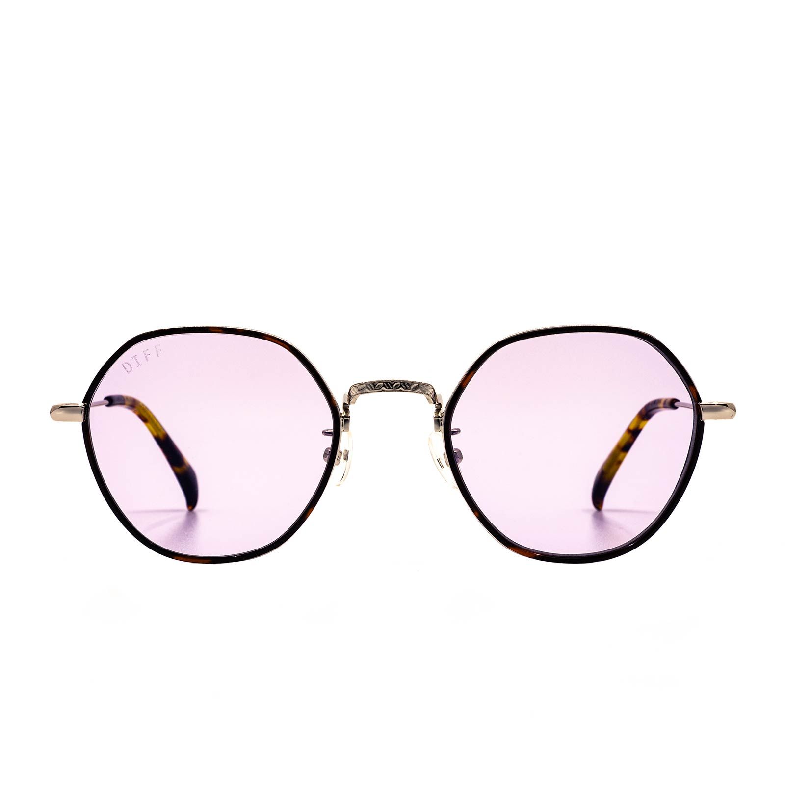 RIDLEY - SILVER + PURPLE BLUE LIGHT TECHNOLOGY GLASSES sold by Diff Eyewear