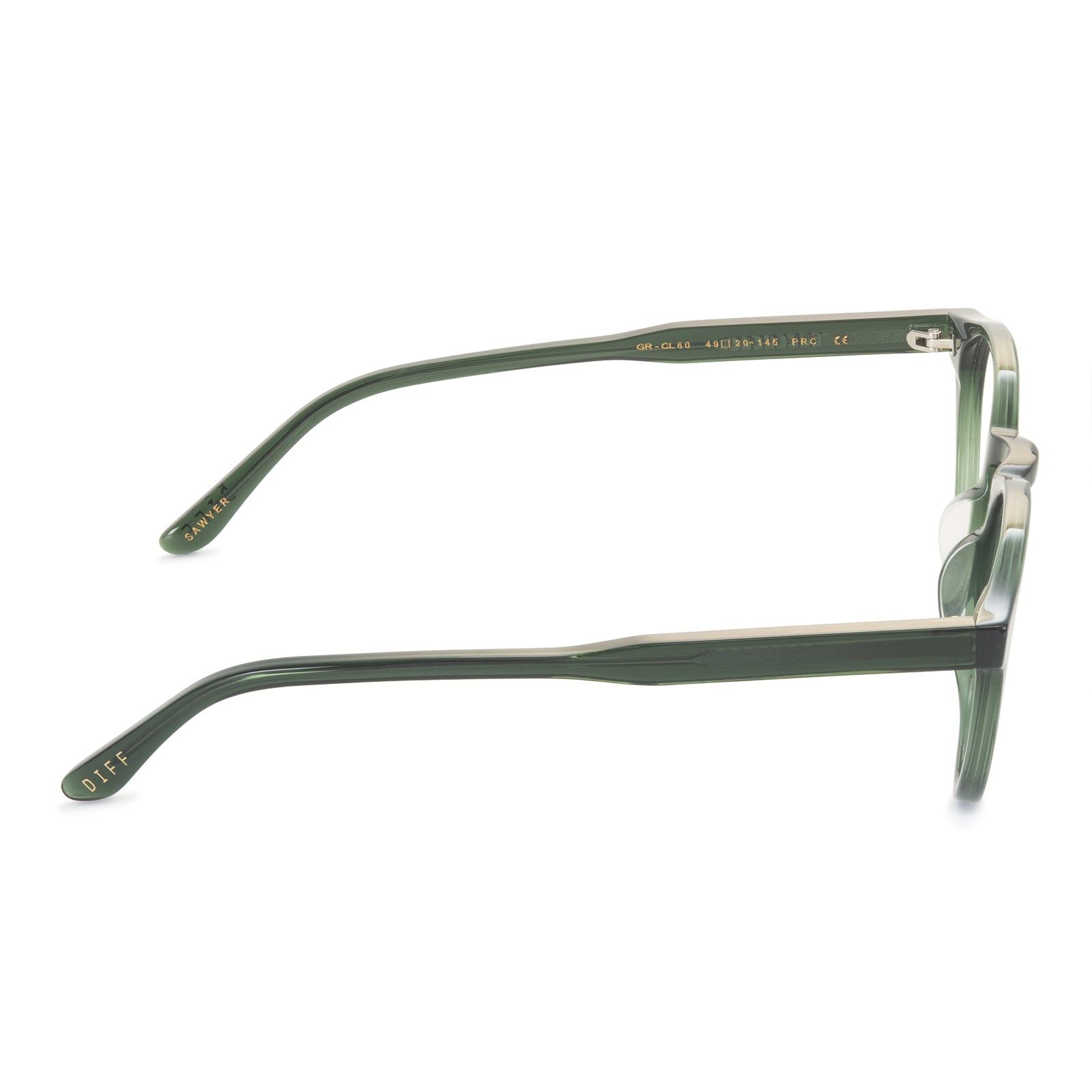 SAWYER - SEA GRASS + CLEAR GLASSES sold by Diff Eyewear product image thumbnail 4