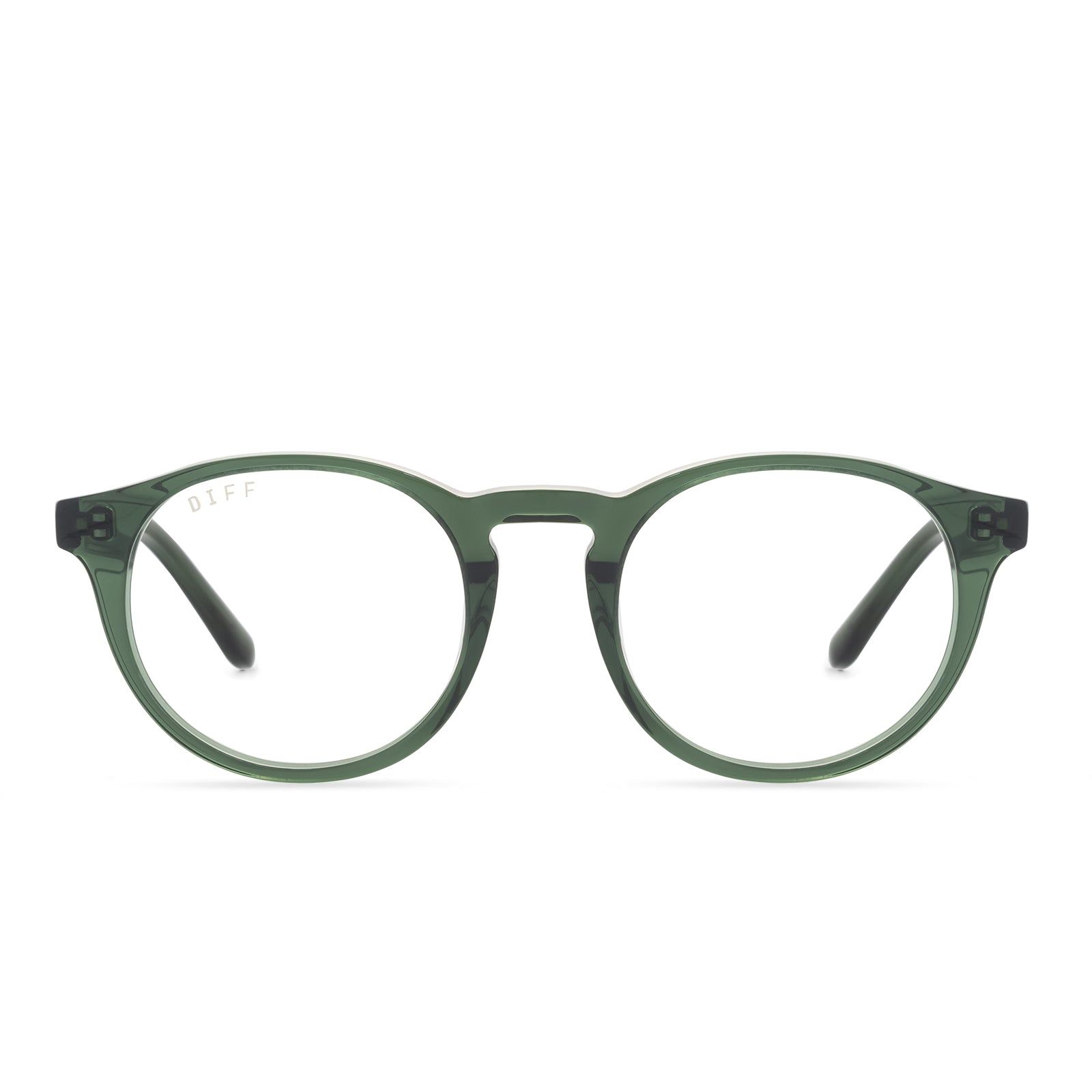 SAWYER - SEA GRASS + CLEAR GLASSES sold by Diff Eyewear