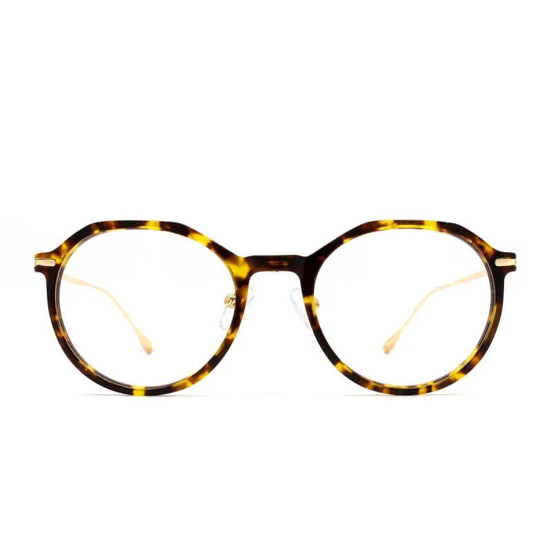 BENNETT - AMBER TORTOISE + CLEAR GLASSES sold by Diff Eyewear