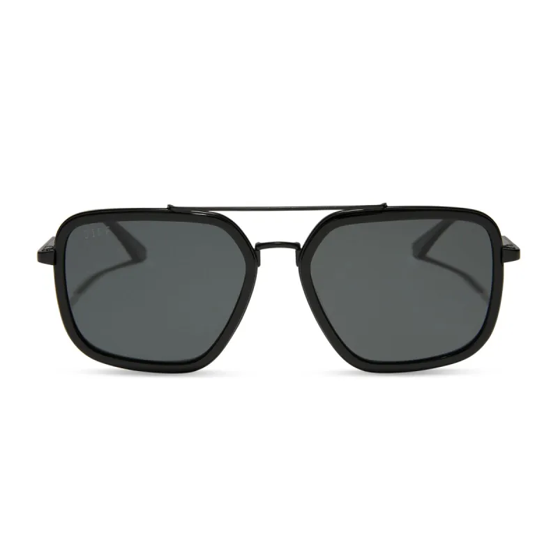 JORDAN - BLACK + GREY + POLARIZED SUNGLASSES sold by Diff Eyewear