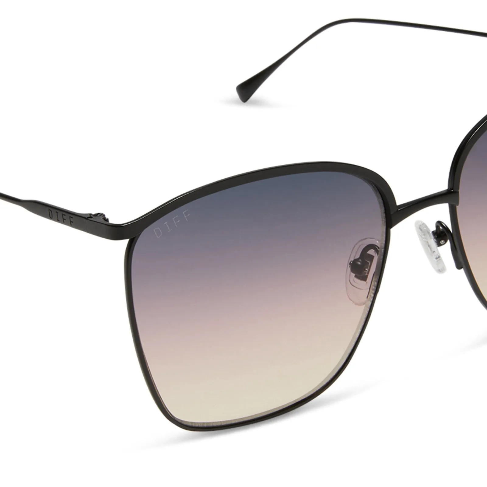 VITTORIA - BRUSHED BLACK + TWILIGHT GRADIENT SUNGLASSES sold by Diff Eyewear product image thumbnail 4