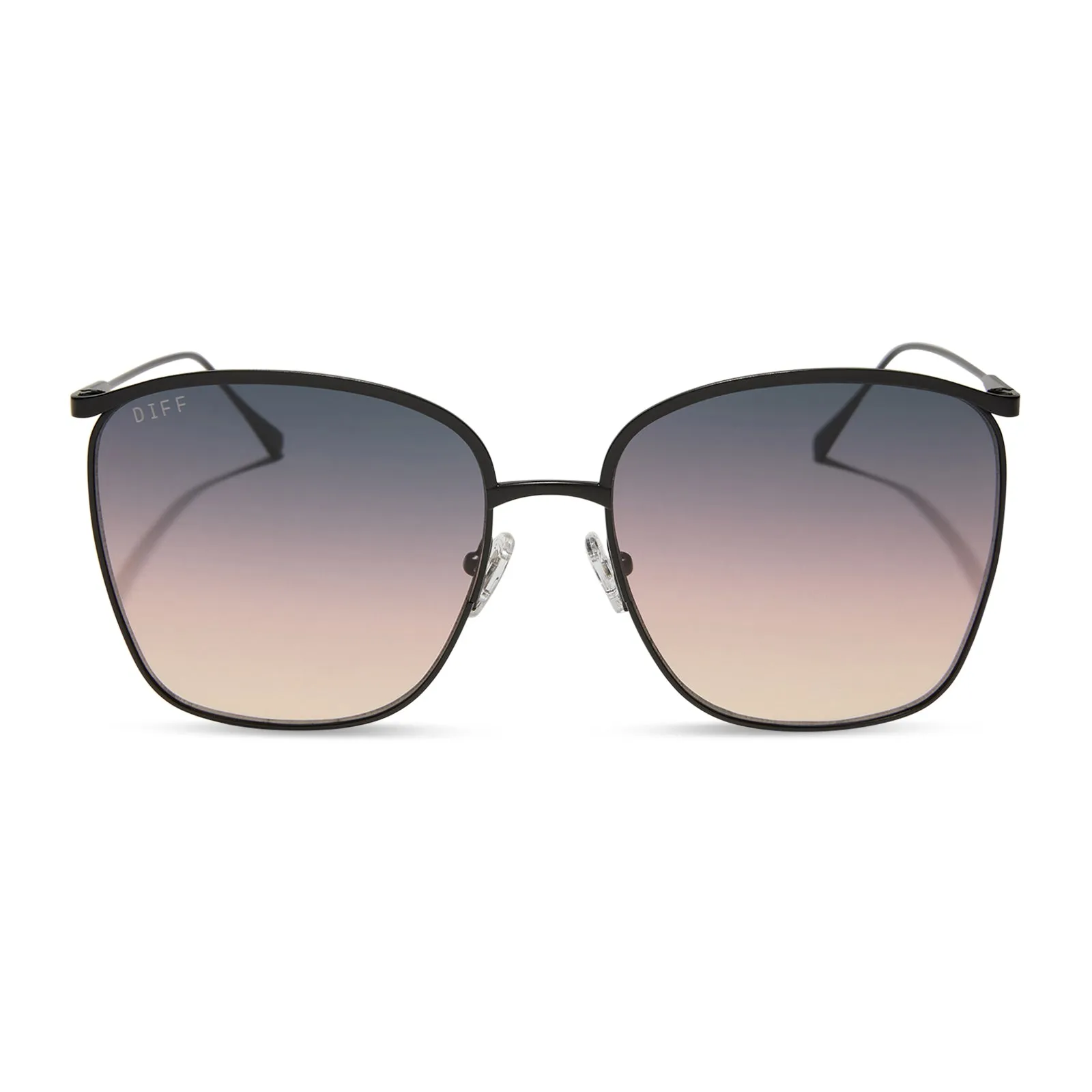VITTORIA - BRUSHED BLACK + TWILIGHT GRADIENT SUNGLASSES sold by Diff Eyewear