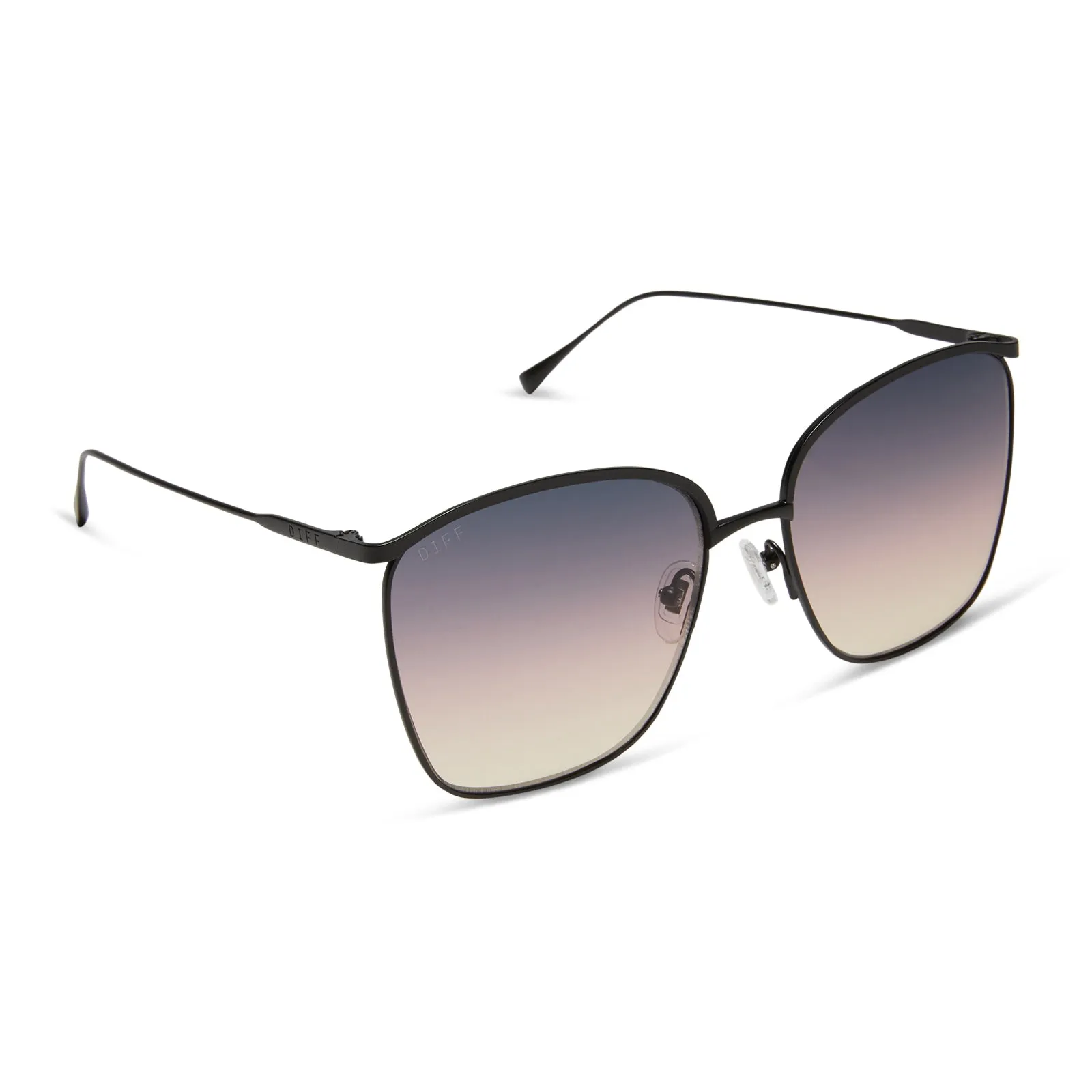VITTORIA - BRUSHED BLACK + TWILIGHT GRADIENT SUNGLASSES sold by Diff Eyewear product image thumbnail 2