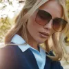 VITTORIA - BRUSHED BLACK + TWILIGHT GRADIENT SUNGLASSES sold by Diff Eyewear