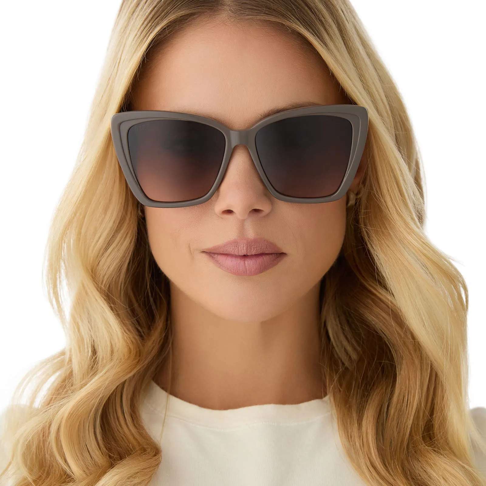 BECKY II - LONDON STONE + TRUFFLE GRADIENT SUNGLASSES sold by Diff Eyewear product image thumbnail 5