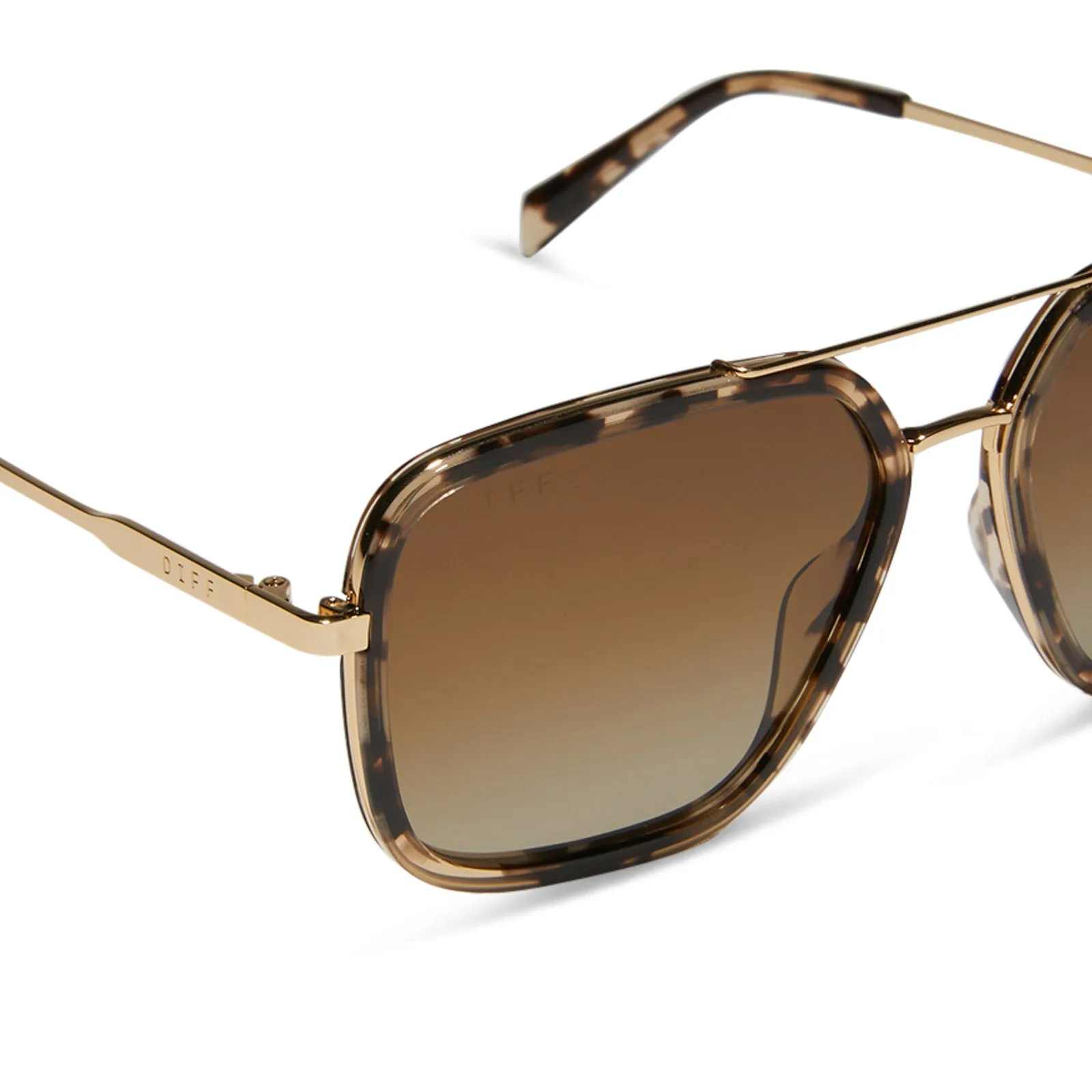 JORDAN - ESPRESSO TORTOISE + BROWN GRADIENT + POLARIZED SUNGLASSES sold by Diff Eyewear product image thumbnail 4