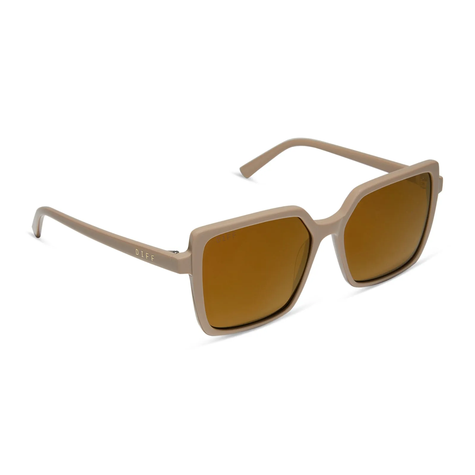 ESME - ALMOND + BROWN GOLD FLASH + POLARIZED SUNGLASSES sold by Diff Eyewear product image thumbnail 2