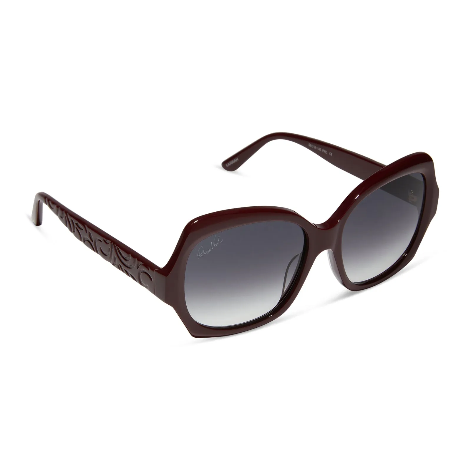 PATRICIA NASH - FARRAH II + MAROON + GREY GRADIENT SUNGLASSES sold by Diff Eyewear product image thumbnail 2