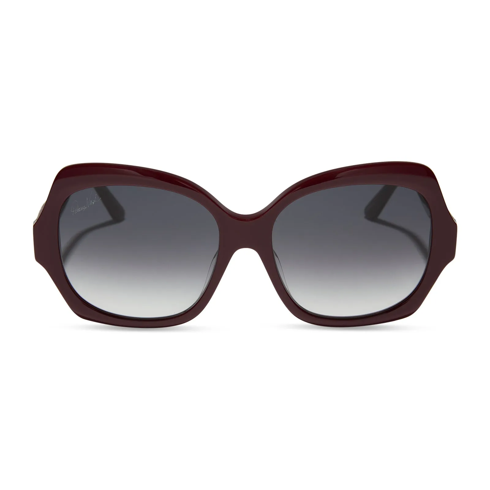 PATRICIA NASH - FARRAH II + MAROON + GREY GRADIENT SUNGLASSES sold by Diff Eyewear