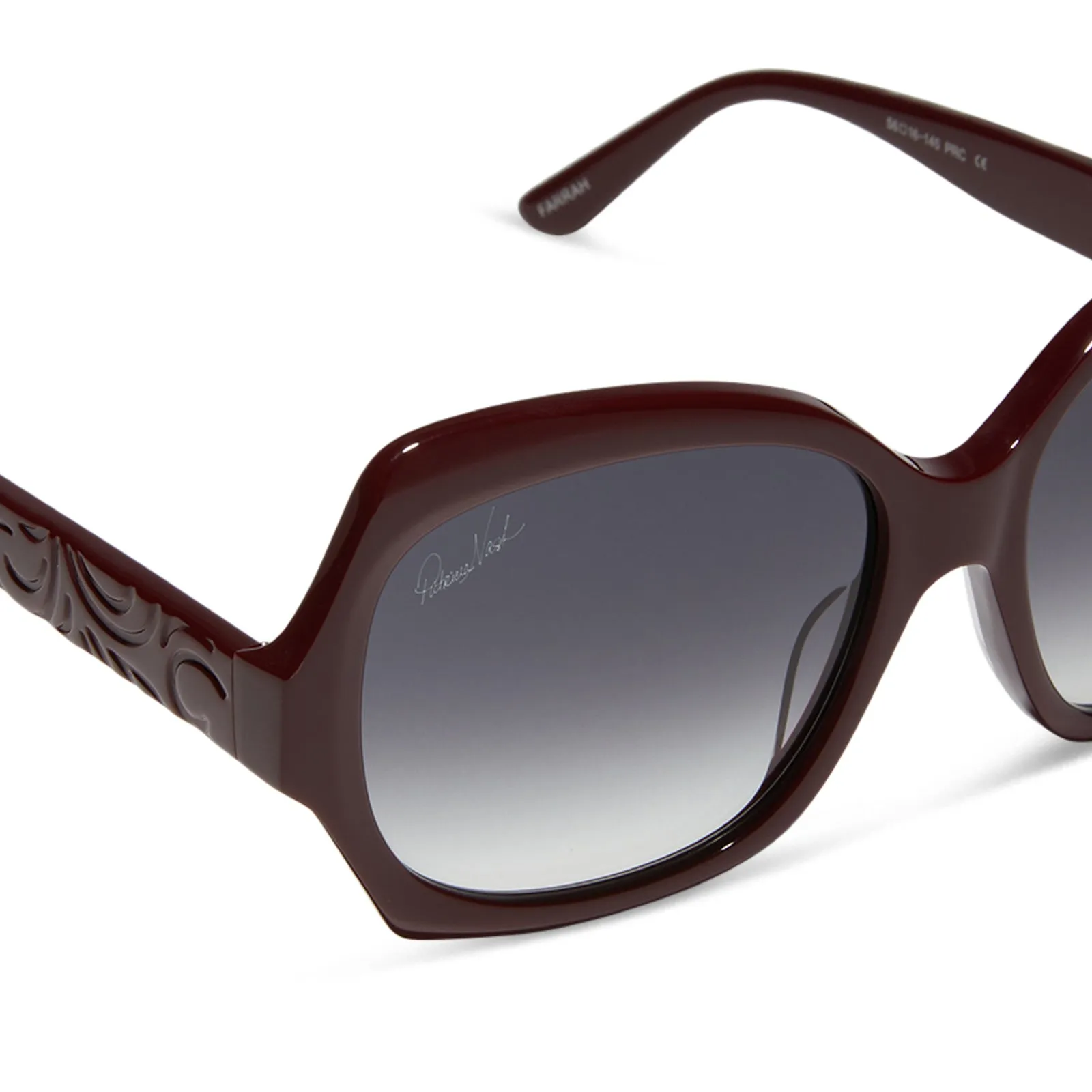 PATRICIA NASH - FARRAH II + MAROON + GREY GRADIENT SUNGLASSES sold by Diff Eyewear product image thumbnail 4