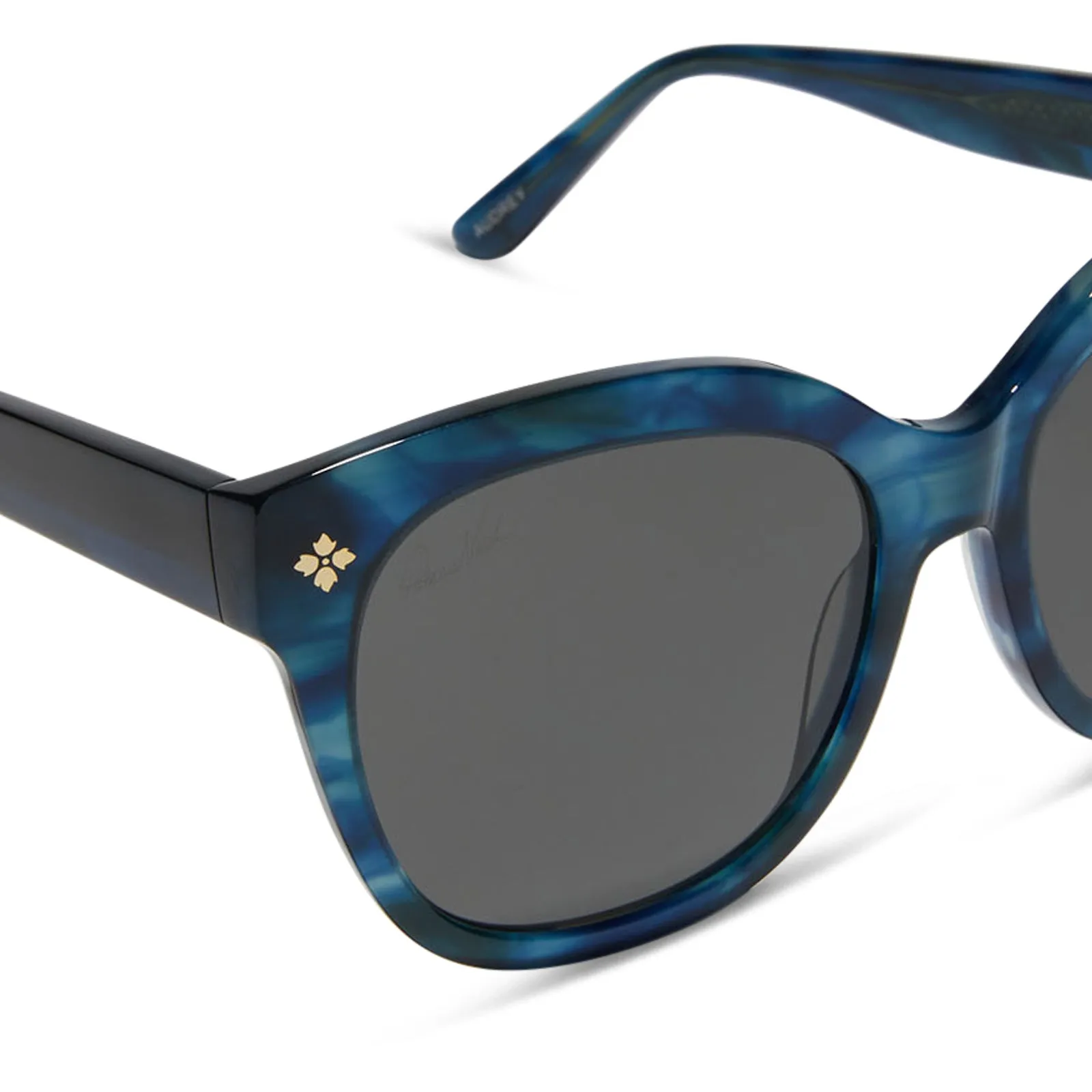 PATRICIA NASH - AUDREY + DEEP BLUE SEA TORTOISE + GREY SUNGLASSES sold by Diff Eyewear product image thumbnail 4