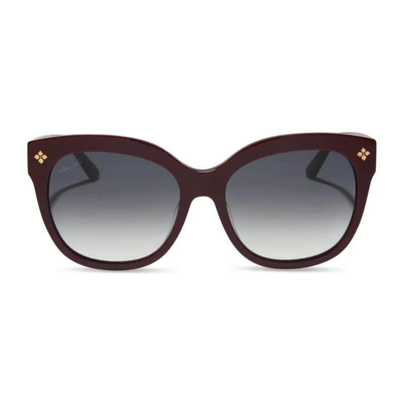 PATRICIA NASH - AUDREY + MAROON + GREY GRADIENT SUNGLASSES sold by Diff Eyewear