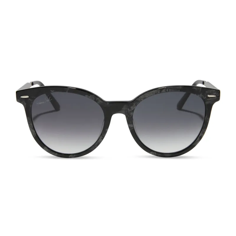 PATRICIA NASH - BLONDIE + ANTIQUE METALLIC + GREY GRADIENT SUNGLASSES sold by Diff Eyewear