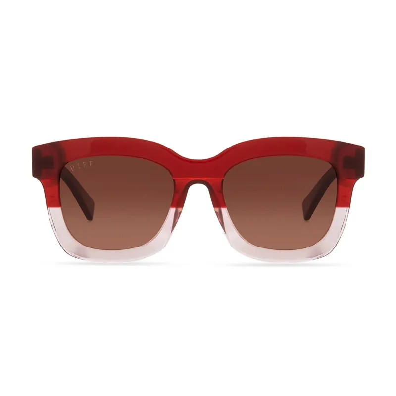 LIL CARSON - ROSEWOOD OMBRE + BROWN GRADIENT SUNGLASSES sold by Diff Eyewear