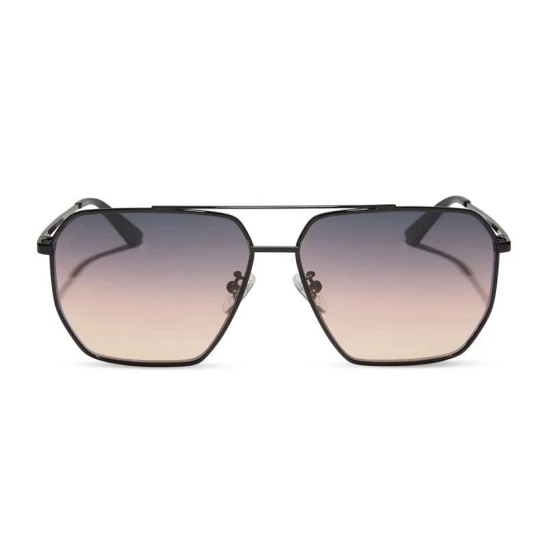 BERKELY - BLACK + TWILIGHT GRADIENT SUNGLASSES sold by Diff Eyewear