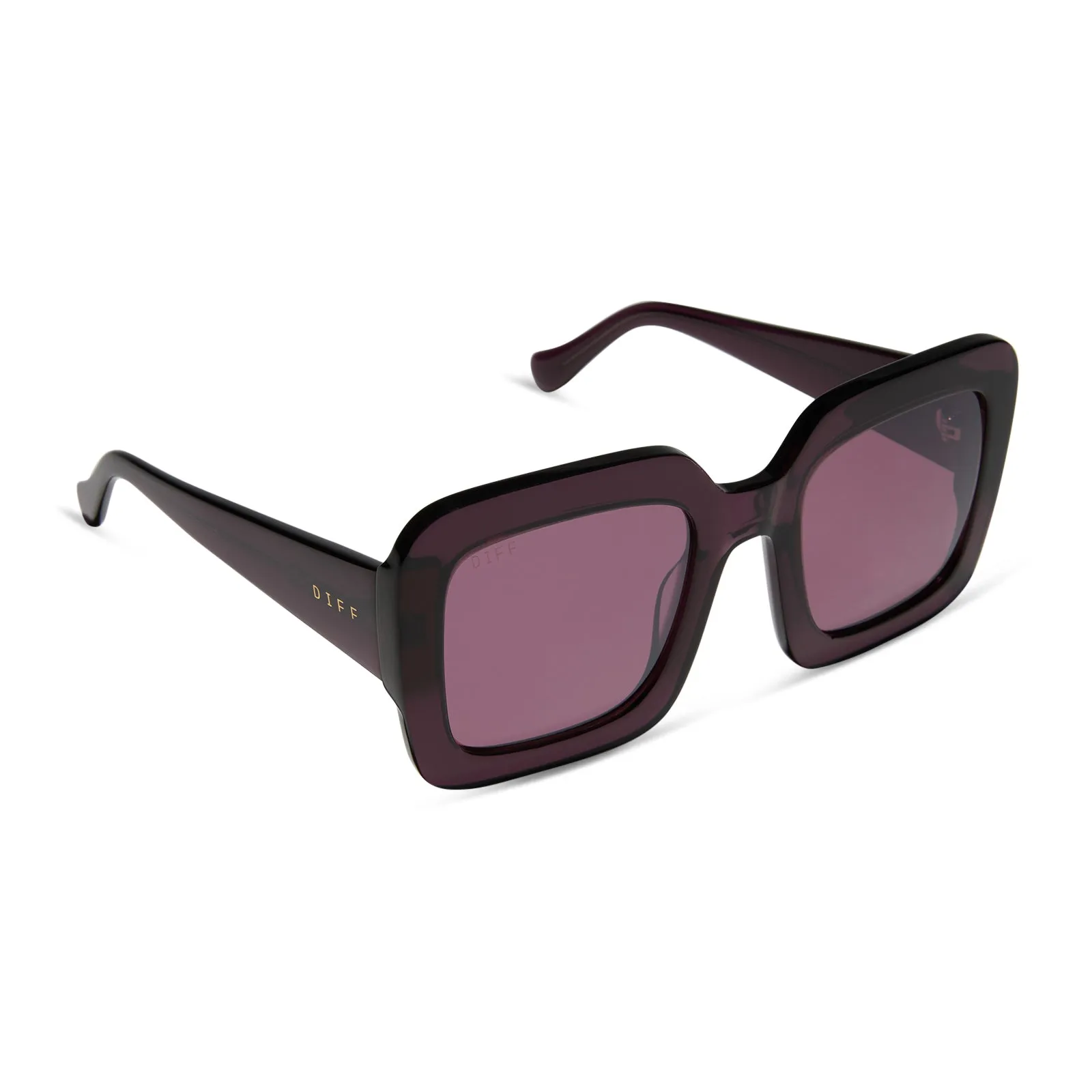 CHARISE - AUBERGINE + AUBERGINE W SILVER FLASH SUNGLASSES sold by Diff Eyewear product image thumbnail 2