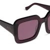 CHARISE - AUBERGINE + AUBERGINE W SILVER FLASH SUNGLASSES sold by Diff Eyewear