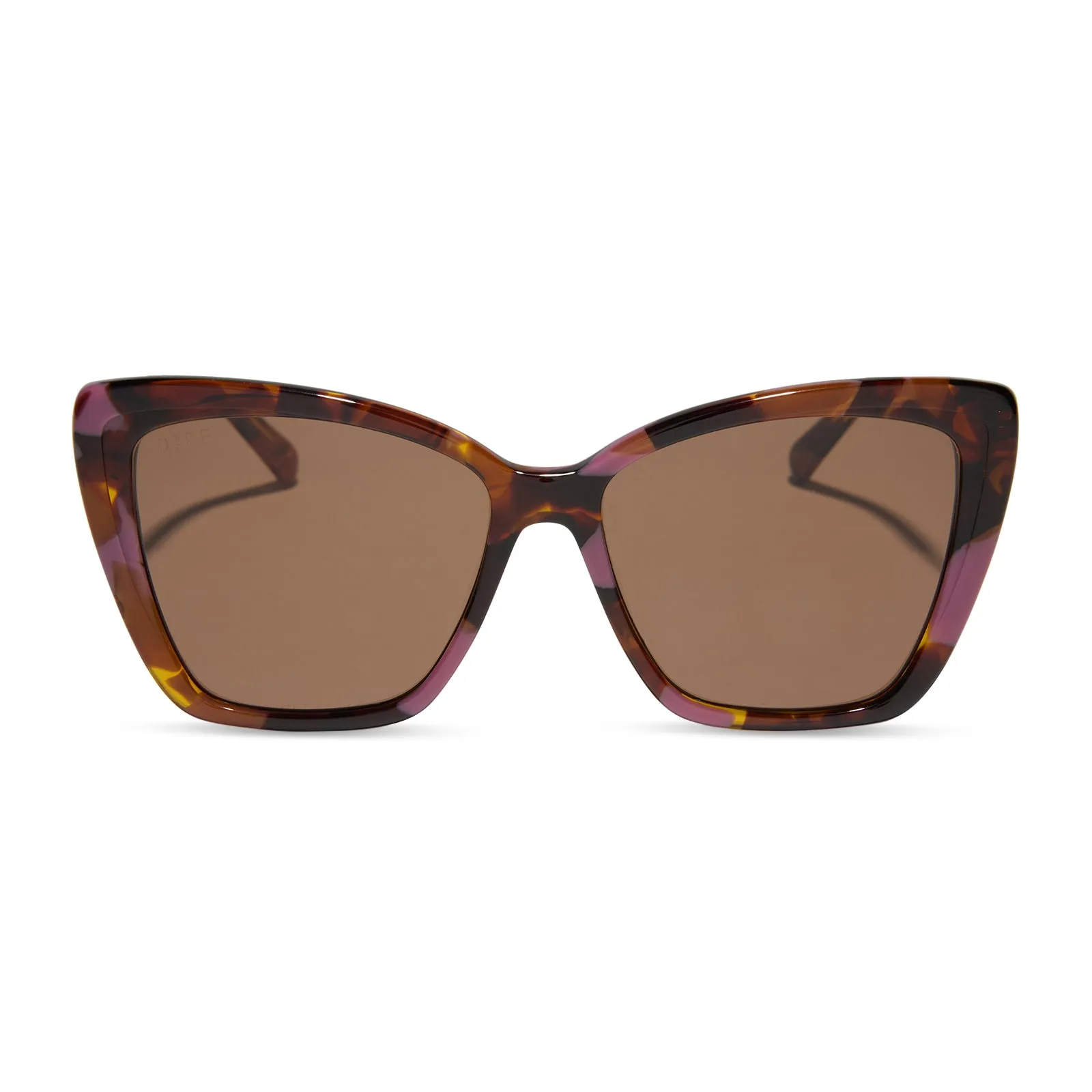 BECKY II - GOLD + TORINO TORTOISE TEMPLE TIPS + BROWN + POLARIZED SUNGLASSES sold by Diff Eyewear