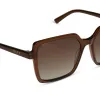 ESME - WHISKEY + BROWN GRADIENT + POLARIZED SUNGLASSES sold by Diff Eyewear