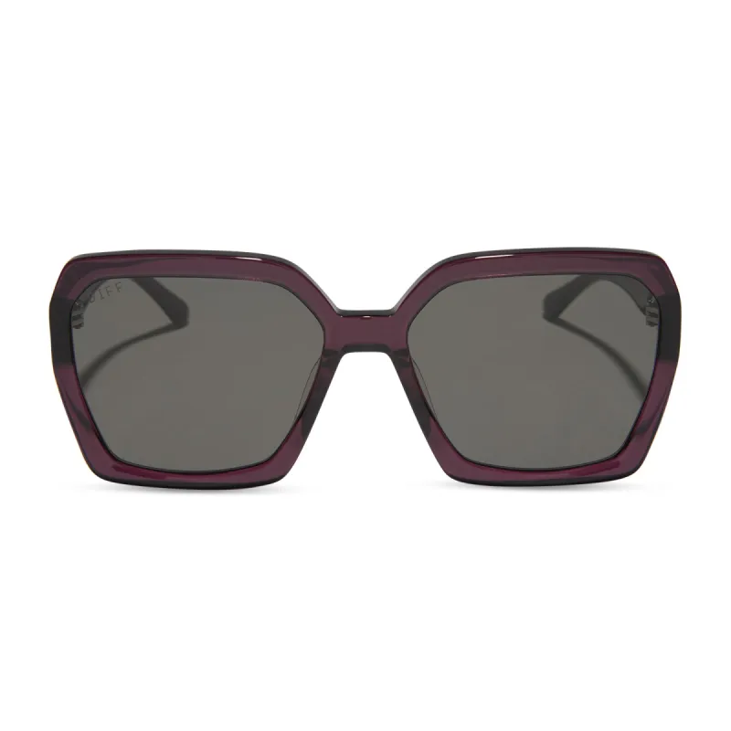 SLOANE - AUBERGINE + GREY SUNGLASSES sold by Diff Eyewear