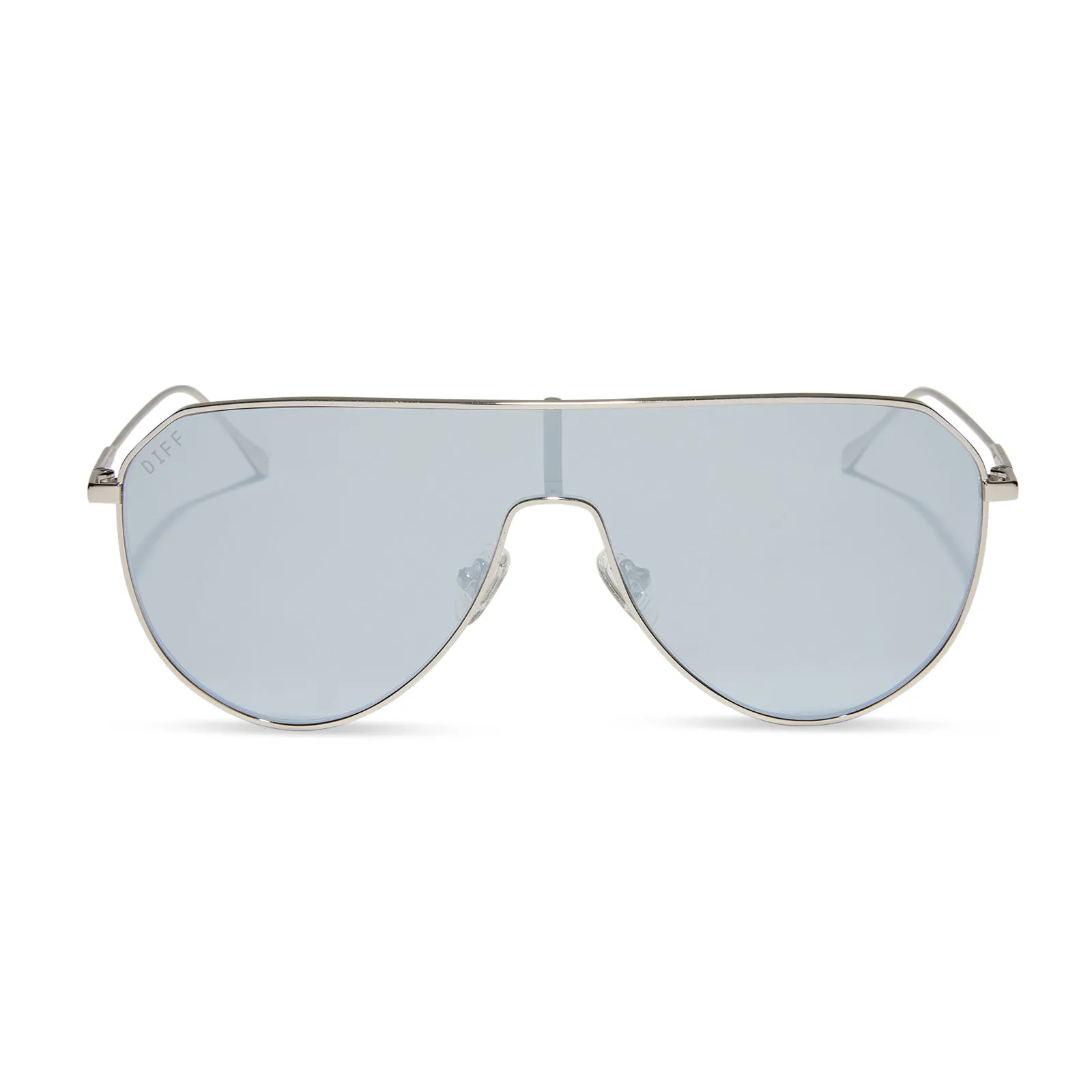 DASH SHIELD - SILVER + SILVER MIRROR SUNGLASSES sold by Diff Eyewear