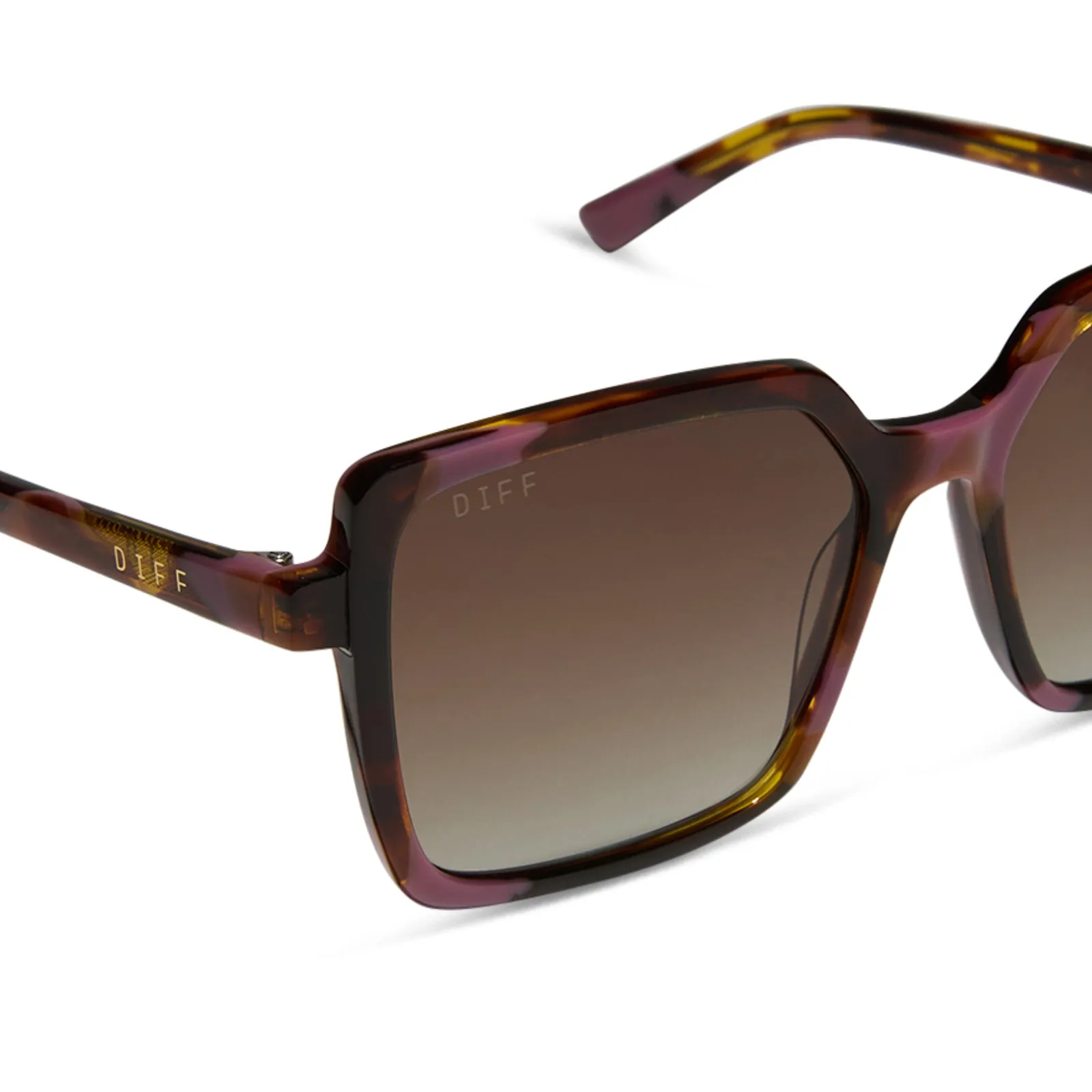 ESME - TORINO TORTOISE + BROWN GRADIENT + POLARIZED SUNGLASSES sold by Diff Eyewear product image thumbnail 4