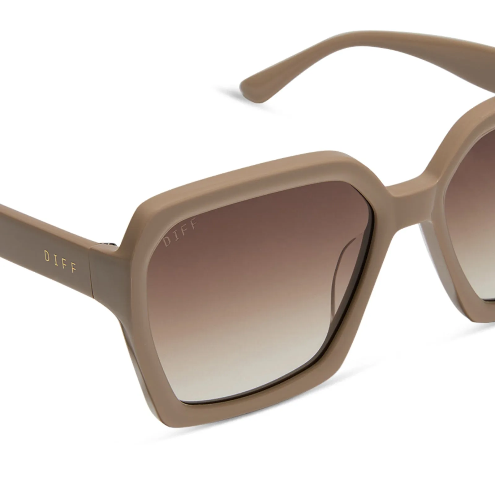 SLOANE - ALMOND + BROWN GRADIENT SUNGLASSES sold by Diff Eyewear product image thumbnail 4