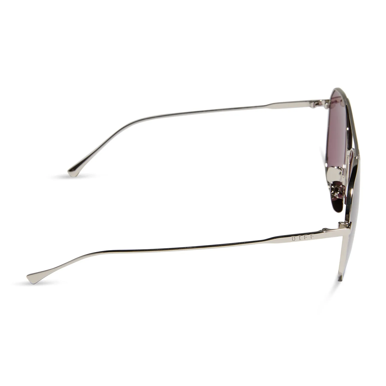 DASH - SILVER + AUBERGINE W SILVER FLASH + POLARIZED SUNGLASSES sold by Diff Eyewear product image thumbnail 3