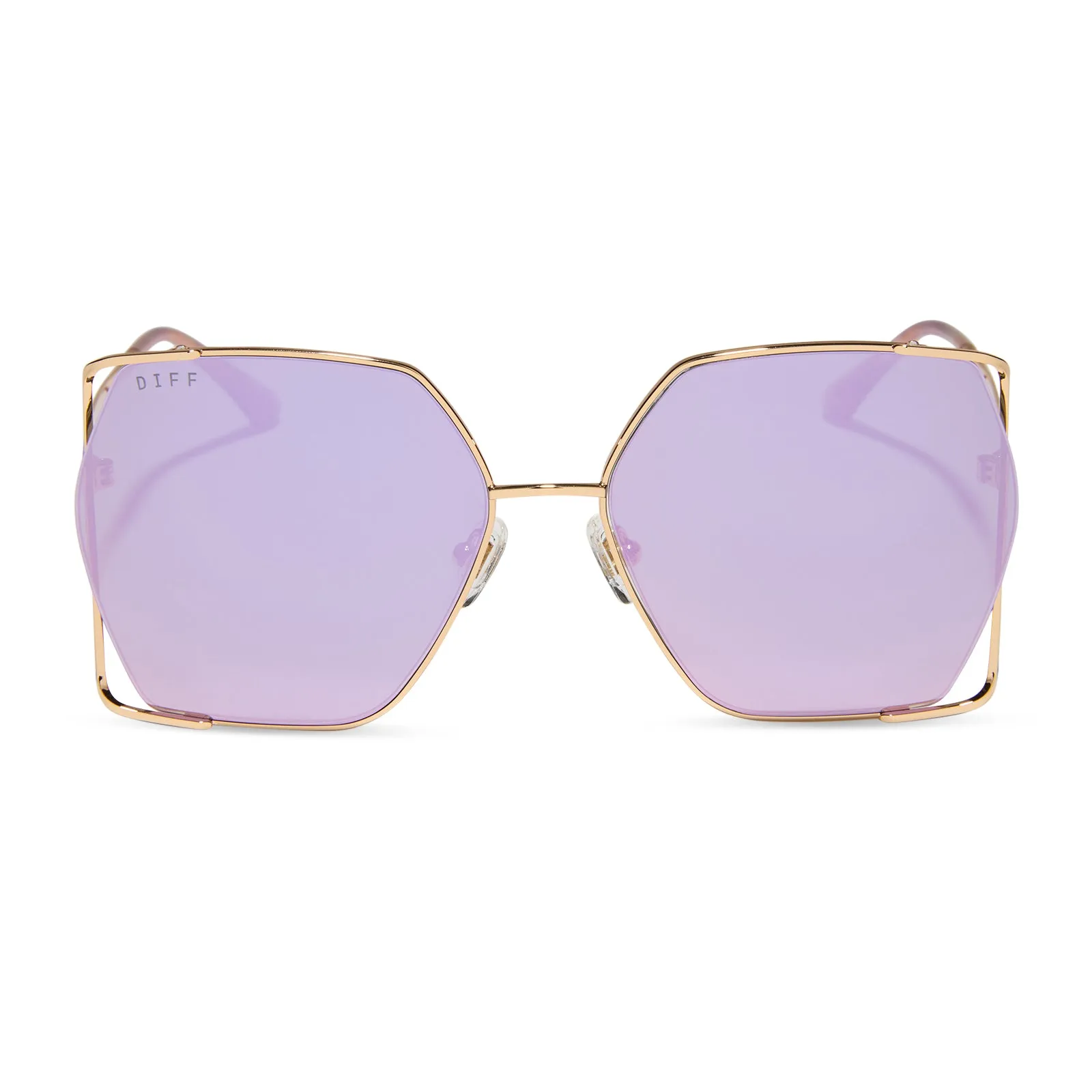 DONNA IV - GOLD + TAUPE MIRROR SUNGLASSES sold by Diff Eyewear