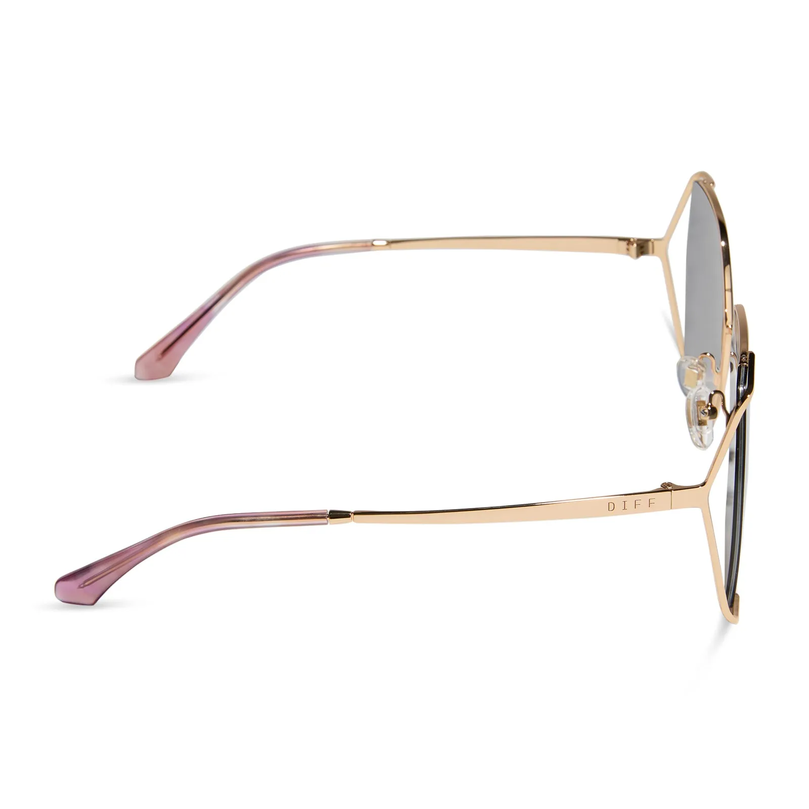 DONNA IV - GOLD + TAUPE MIRROR SUNGLASSES sold by Diff Eyewear product image thumbnail 3