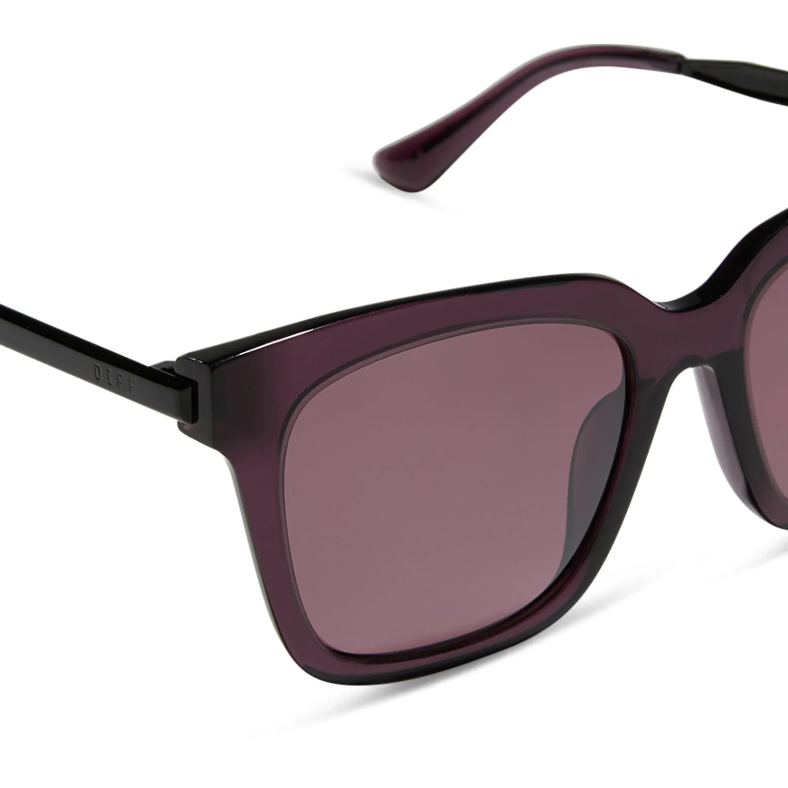 BELLA - AUBERGINE + AUBERGINE W SILVER FLASH + POLARIZED SUNGLASSES sold by Diff Eyewear product image thumbnail 4