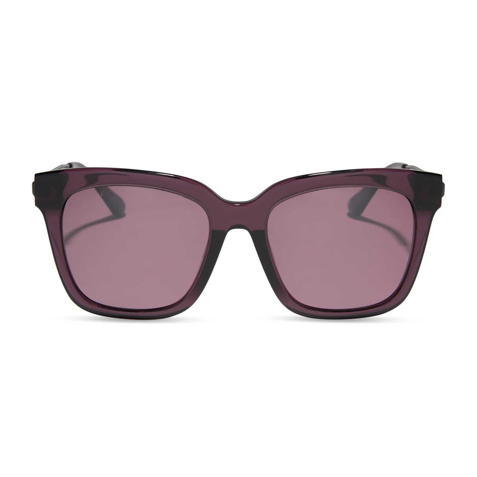 BELLA - AUBERGINE + AUBERGINE W SILVER FLASH + POLARIZED SUNGLASSES sold by Diff Eyewear