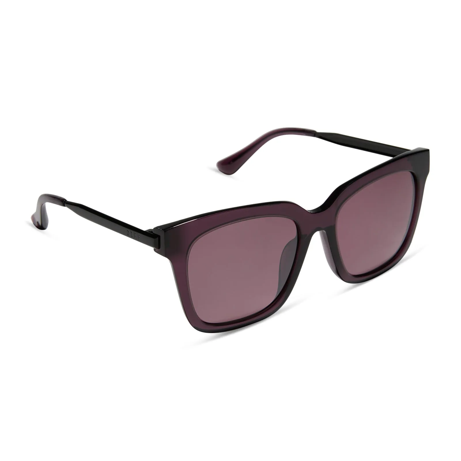 BELLA - AUBERGINE + AUBERGINE W SILVER FLASH + POLARIZED SUNGLASSES sold by Diff Eyewear product image thumbnail 2