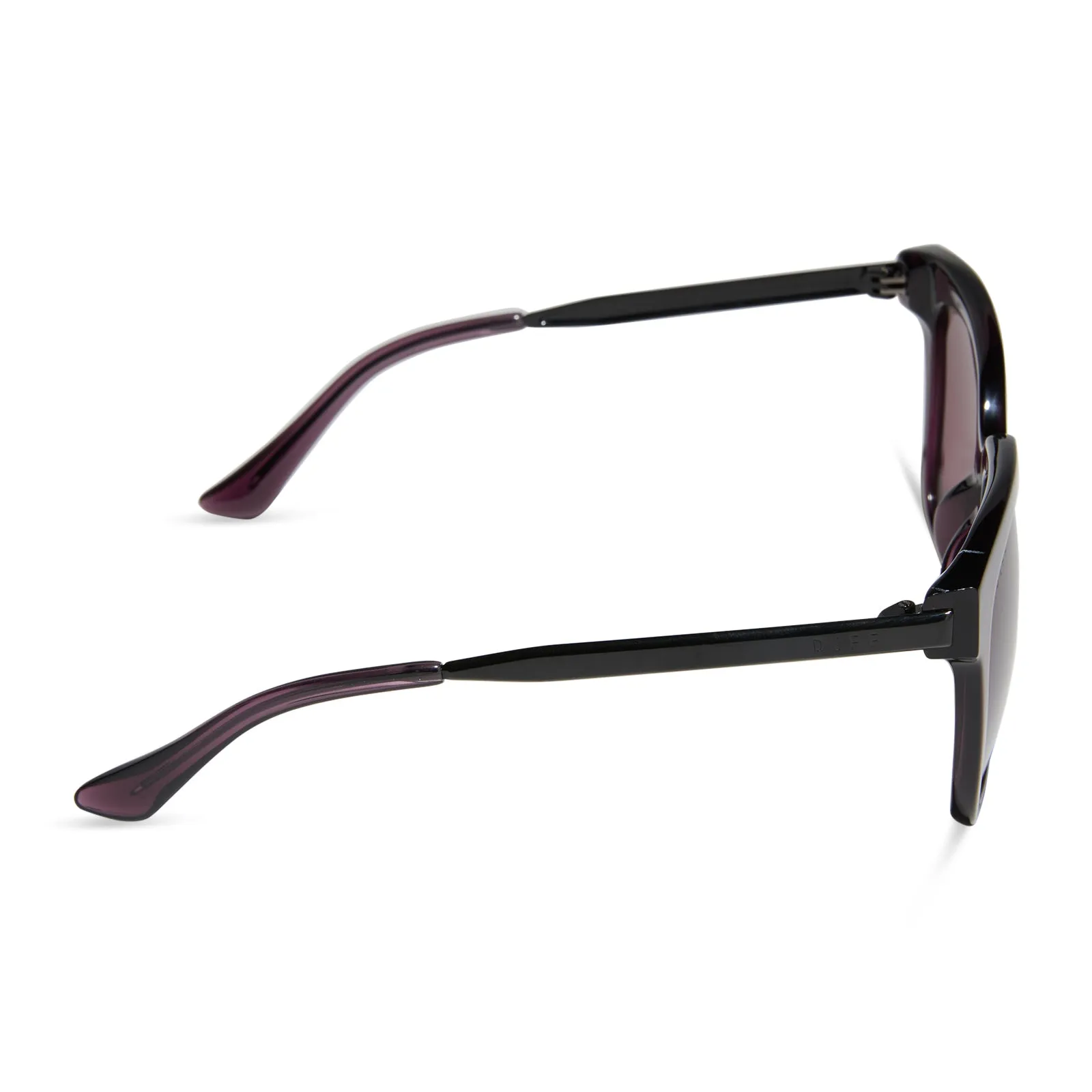 BELLA - AUBERGINE + AUBERGINE W SILVER FLASH + POLARIZED SUNGLASSES sold by Diff Eyewear product image thumbnail 3