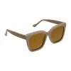 MEREDITH - ALMOND + SILVER FLASH + POLARIZED SUNGLASSES sold by Diff Eyewear