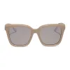 MEREDITH - ALMOND + SILVER FLASH + POLARIZED SUNGLASSES sold by Diff Eyewear