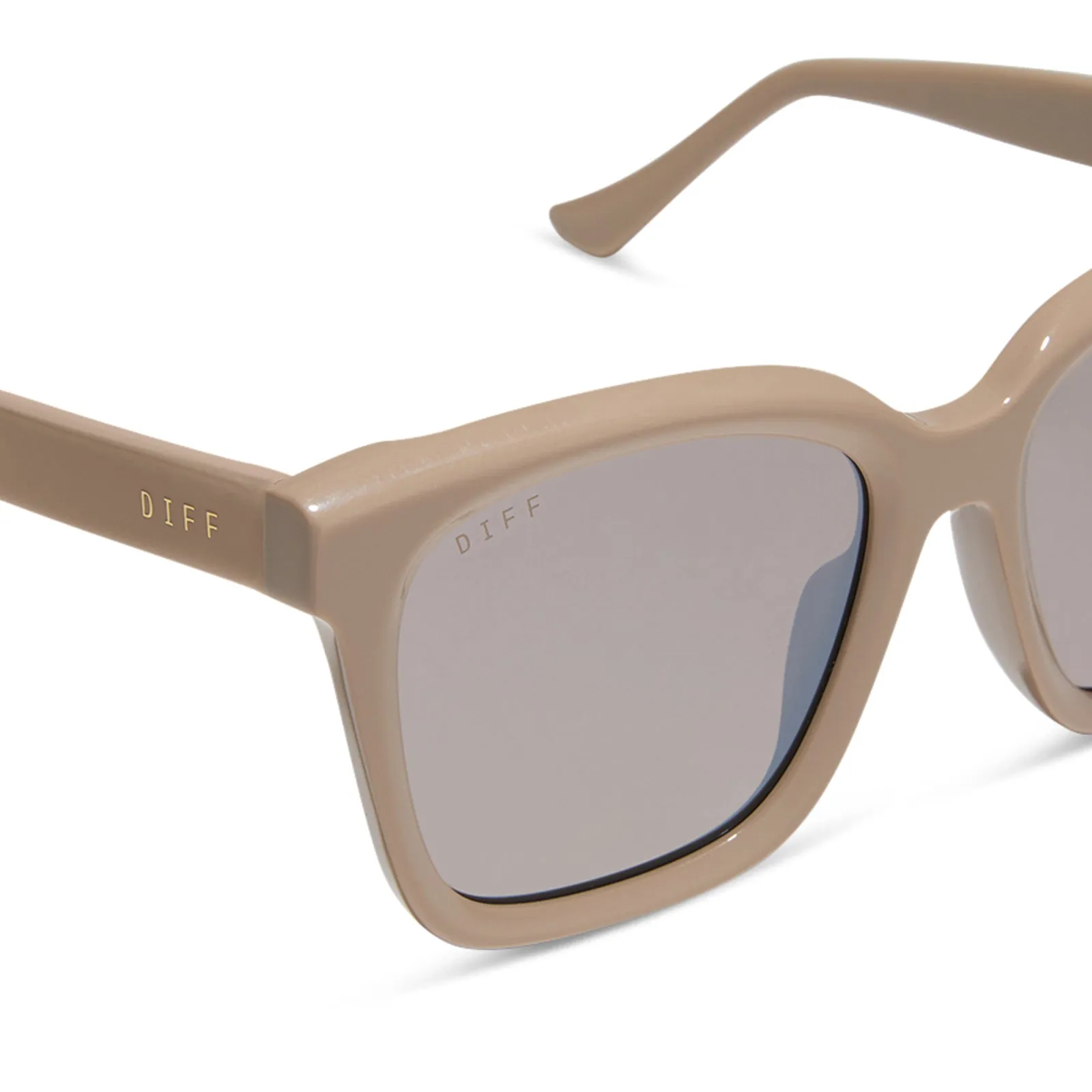 MEREDITH - ALMOND + SILVER FLASH + POLARIZED SUNGLASSES sold by Diff Eyewear product image thumbnail 4