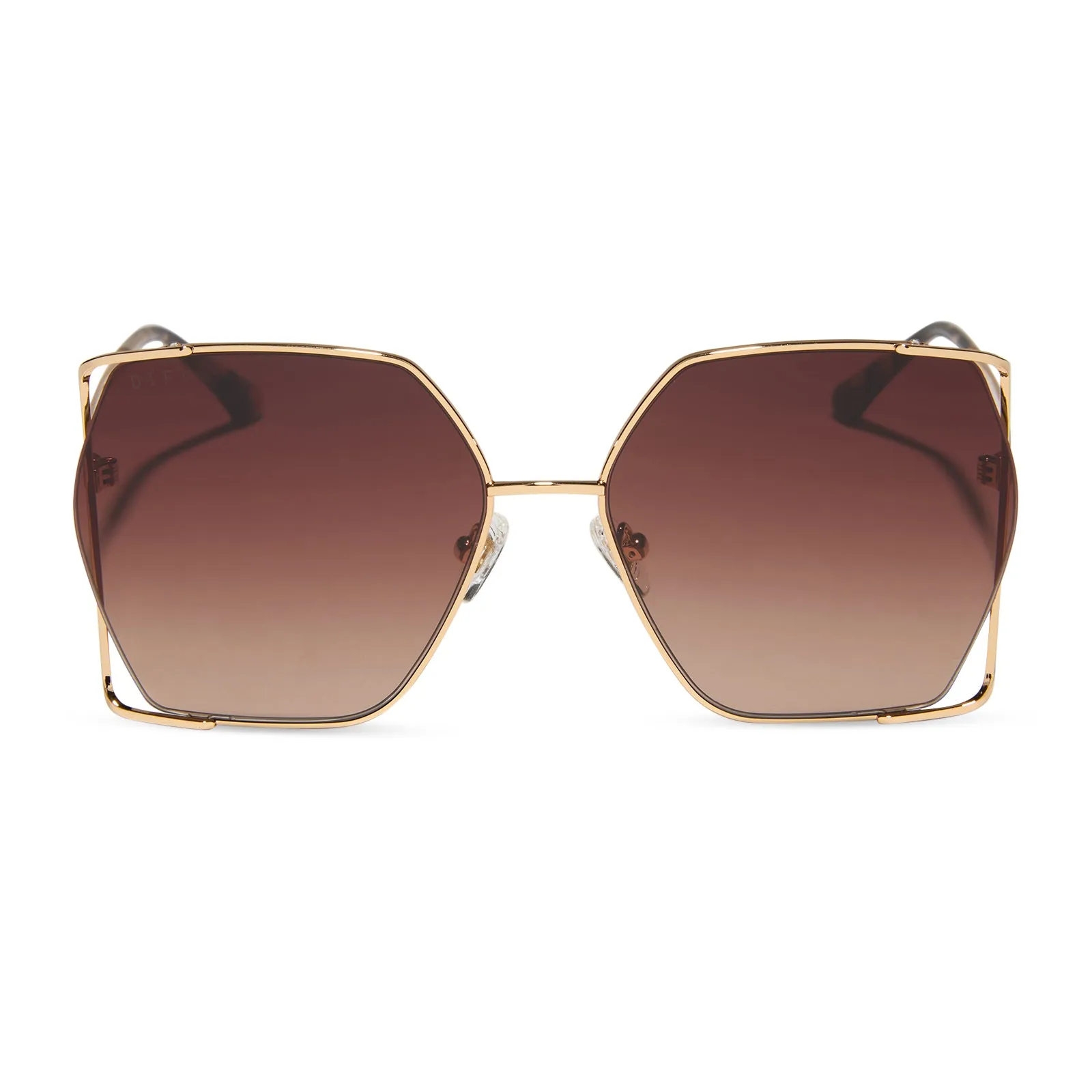 DONNA IV - GOLD + BROWN GRADIENT SUNGLASSES sold by Diff Eyewear