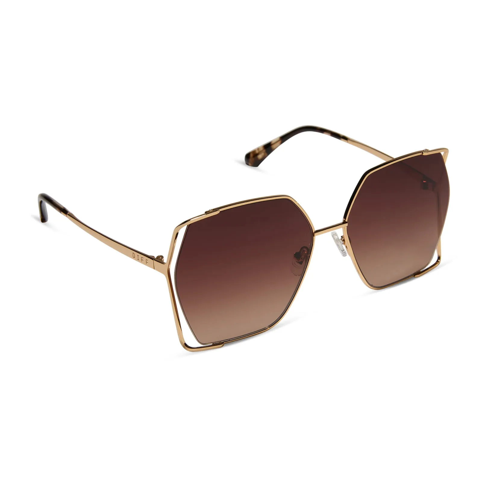 DONNA IV - GOLD + BROWN GRADIENT SUNGLASSES sold by Diff Eyewear product image thumbnail 2
