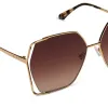 DONNA IV - GOLD + BROWN GRADIENT SUNGLASSES sold by Diff Eyewear
