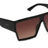 ELECTRA - BLACK + BROWN GRADIENT SUNGLASSES sold by Diff Eyewear