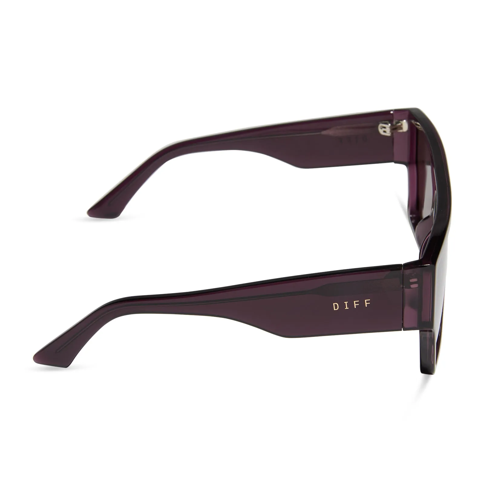 ELECTRA - AUBERGINE + AUBERGINE + SILVER FLASH SUNGLASSES sold by Diff Eyewear product image thumbnail 3