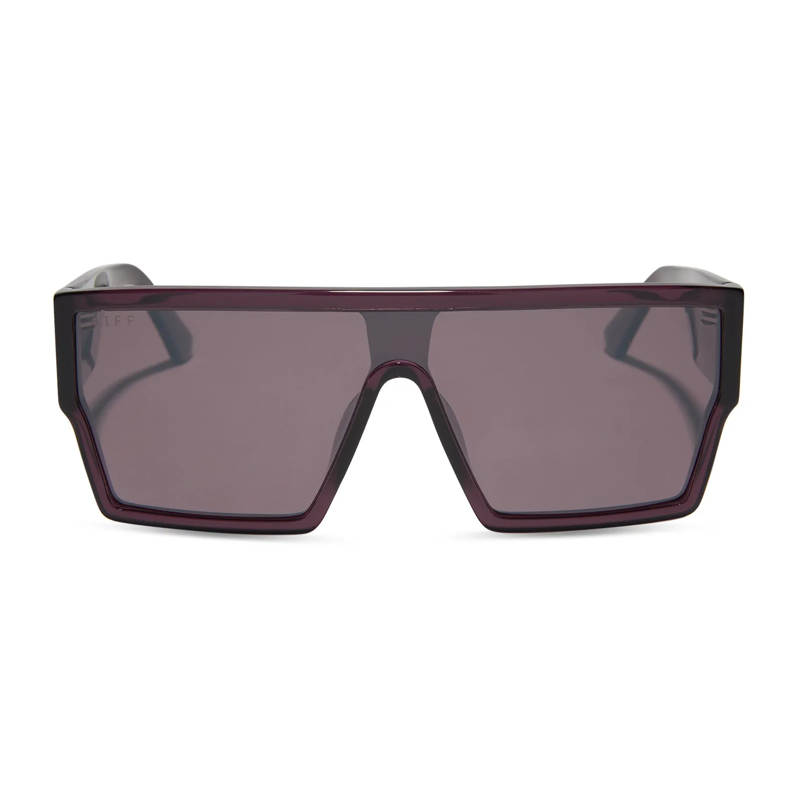 ELECTRA - AUBERGINE + AUBERGINE + SILVER FLASH SUNGLASSES sold by Diff Eyewear