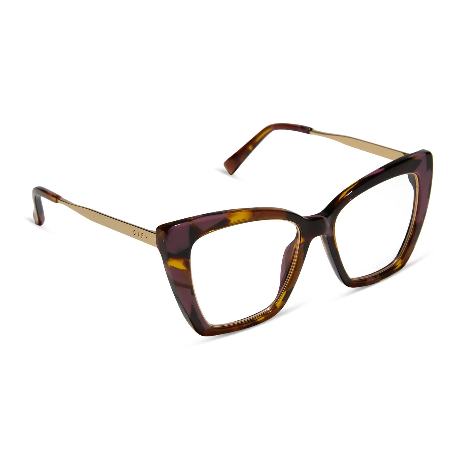 BECKY IV XS - TORINO TORTOISE + PRESCRIPTION GLASSES sold by Diff Eyewear product image thumbnail 2