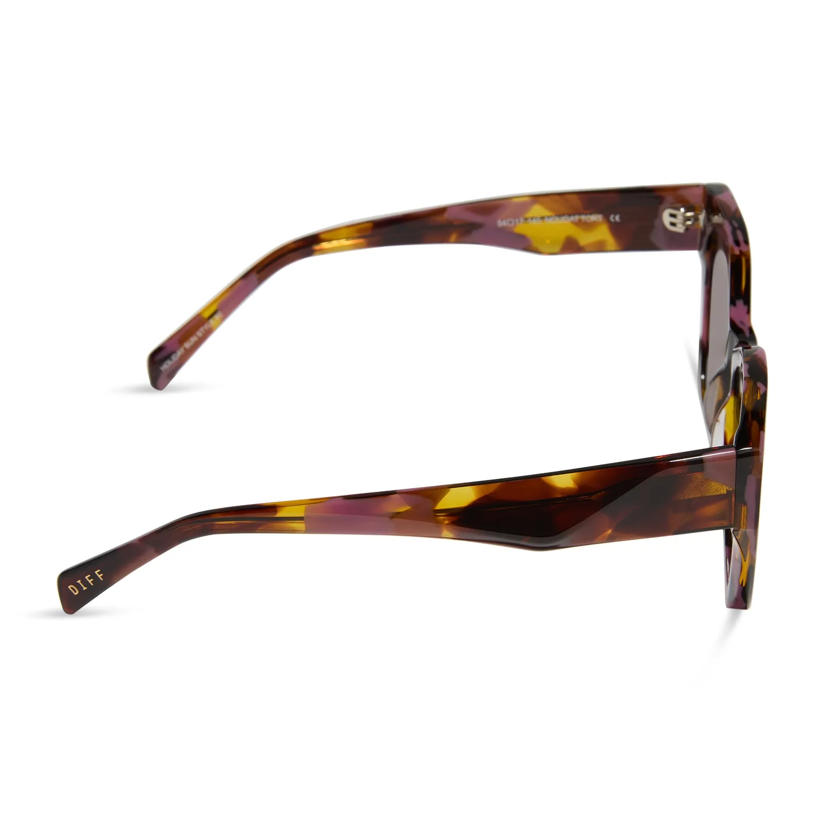 EVIE - TORINO TORTOISE + BROWN SUNGLASSES sold by Diff Eyewear product image thumbnail 3