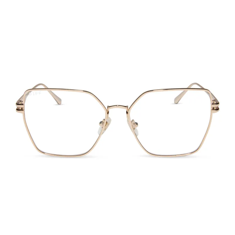 BONNIE - GOLD + GLASSES sold by Diff Eyewear