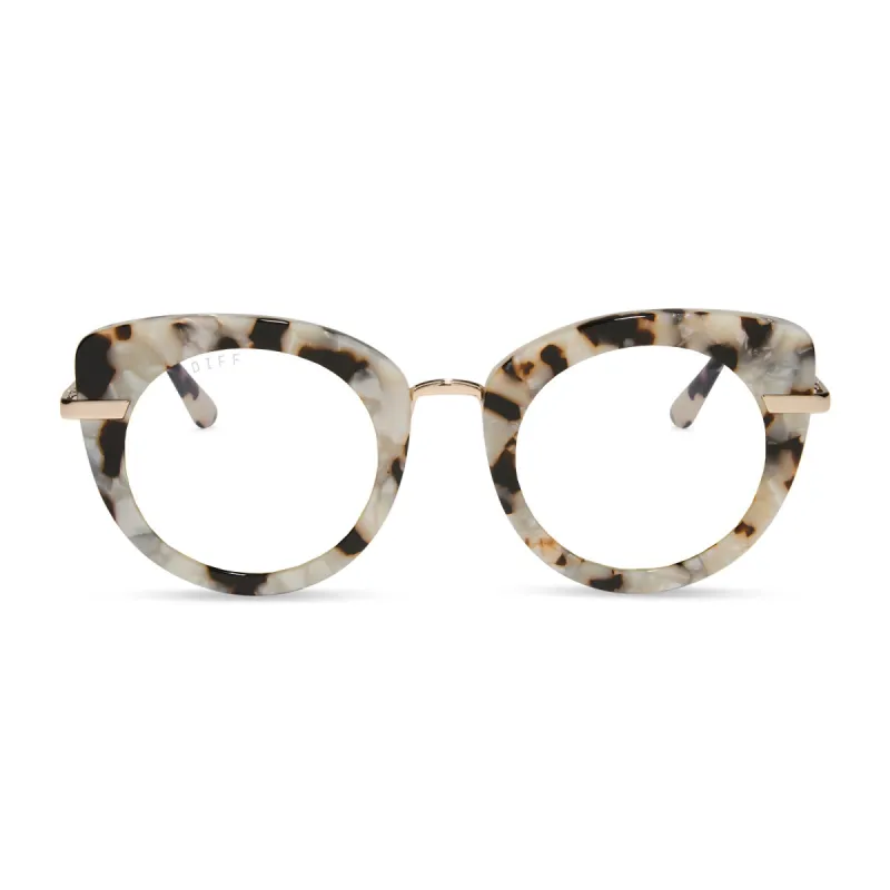 HEDWIG™️ - GOLD MARBLED + PRESCRIPTION GLASSES sold by Diff Eyewear