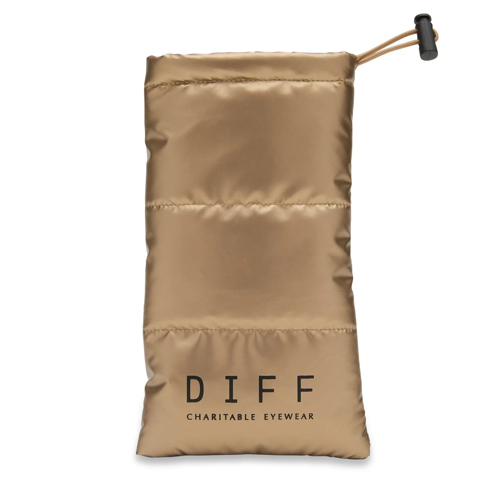 SMALL PUFFER POUCH - GOLD sold by Diff Eyewear