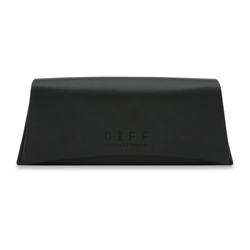 LEATHER TRAVEL CASE - BLACK sold by Diff Eyewear